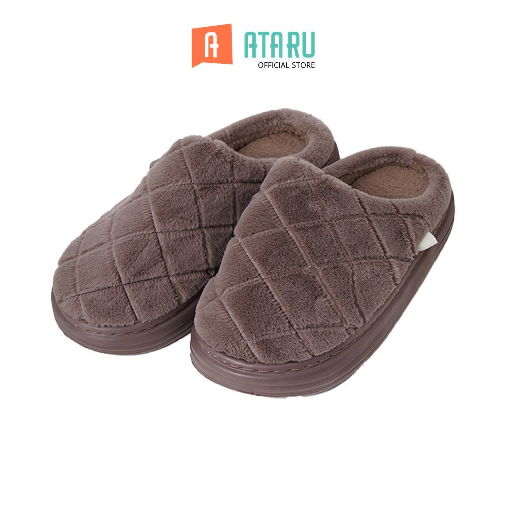 Ataru Sandal Rumah Diamond - Cokelat Slipper Rumah Unisex Sendal Indoor Sandal Kamar Selop Santai Sl