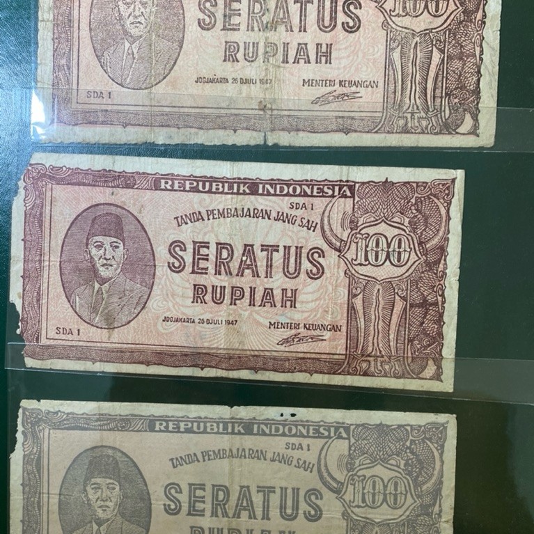 Koleksi Uang Kono 100 Rupiah ORI III 1947