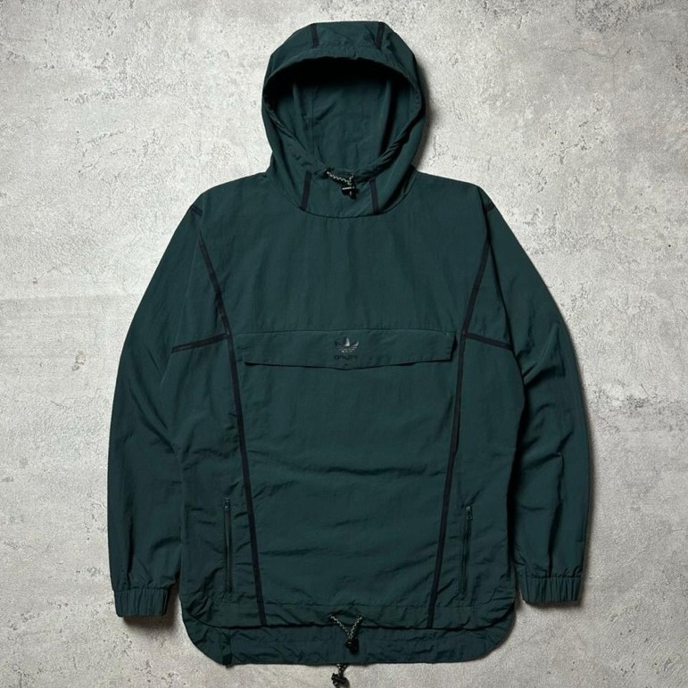 ADIDAS GREEN NIGHT TAPED ANORAK JACKET