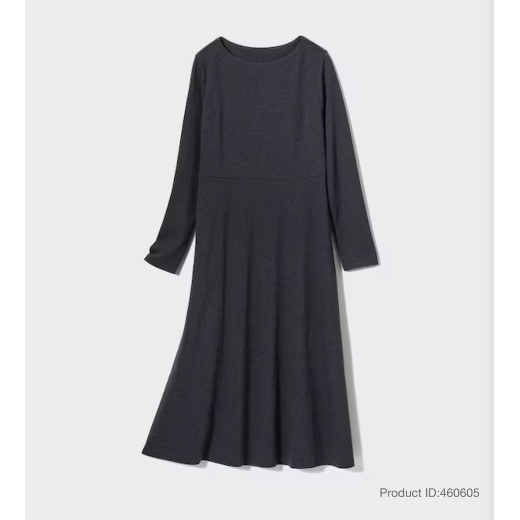 Ponte Knit Flared Uniqlo Dress (Long Sleeve)