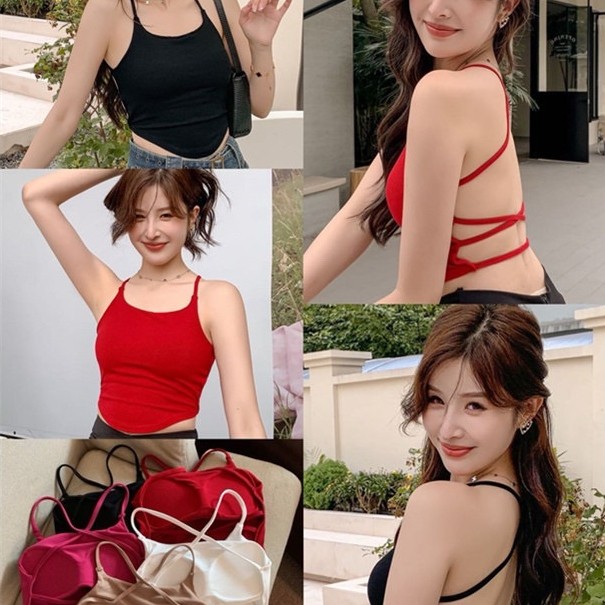 NEW!!! Tanktop Bra Ximis - Tanktop Crop Bra Sexy Tali Belakang Ximis - Tanktop Gym (T383)- Tanktop