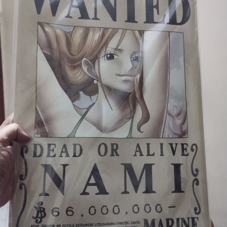 Poster Wanted One Piece Nami Original Mugiwara Store Japan