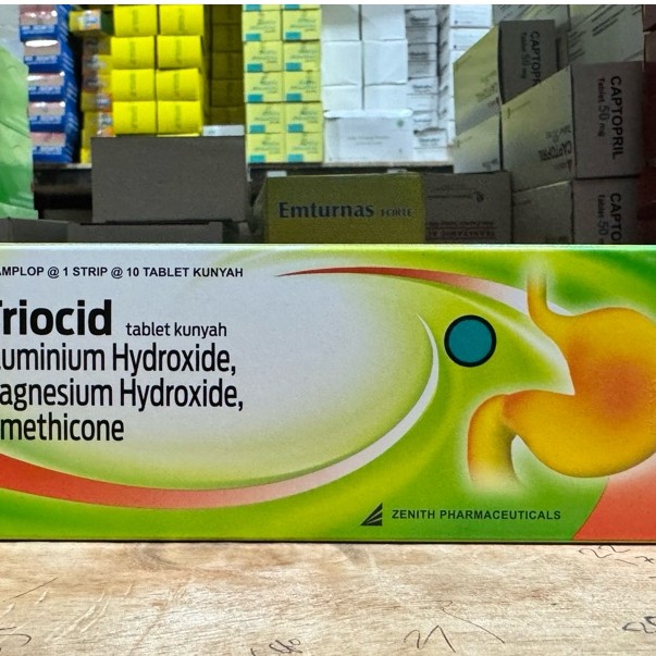 TRIOCID 1 Strip 10 tablet Tablet Kunyah| Triocid Tablet & Sirup 60 ml