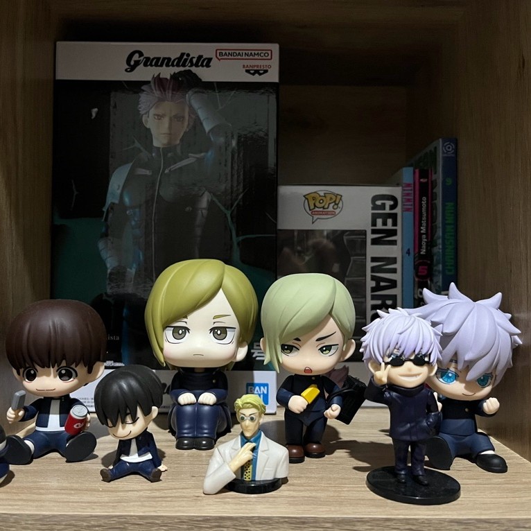 (READ DESC) jujutsu kaisen haibara nanami gojo deformed figure rukappu look up zippie mega cat proje