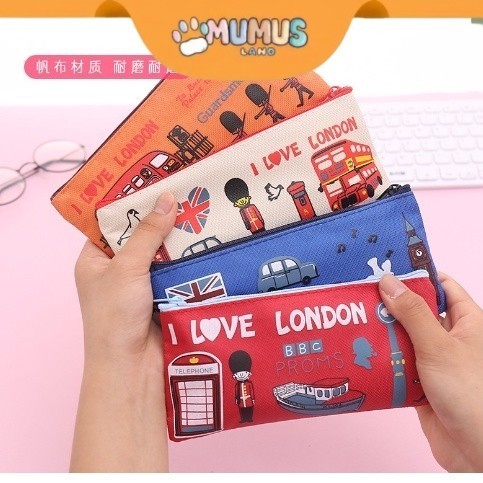 TEMPAT PENSIL/TAS/POUCH MOTIF LONDON