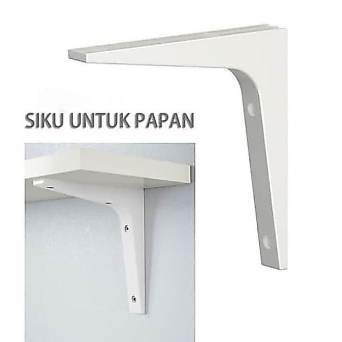 BKL Bracket siku dinding untuk papan rak kayu meja furniture bahan plastik