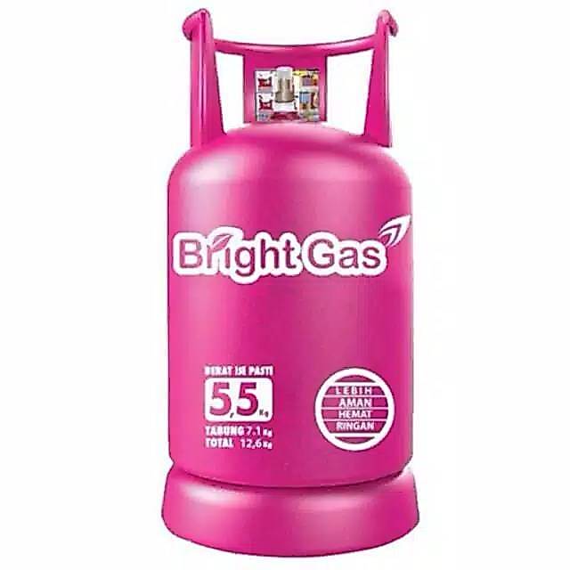 Tabung Bright Gas 5.5kg + Isi Tabung Gas Pink 5.5kg + Isi Tabung Gas 5.5kg + Isi Tabung Gas Elpiji 5