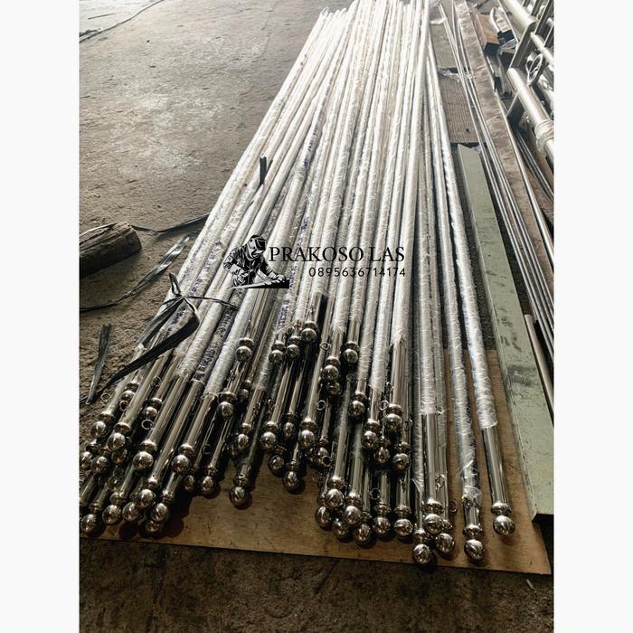 Tiang Bendera Stainless/Tiang Bendera Jalan/ Tiang Bendera Murah - 2 M