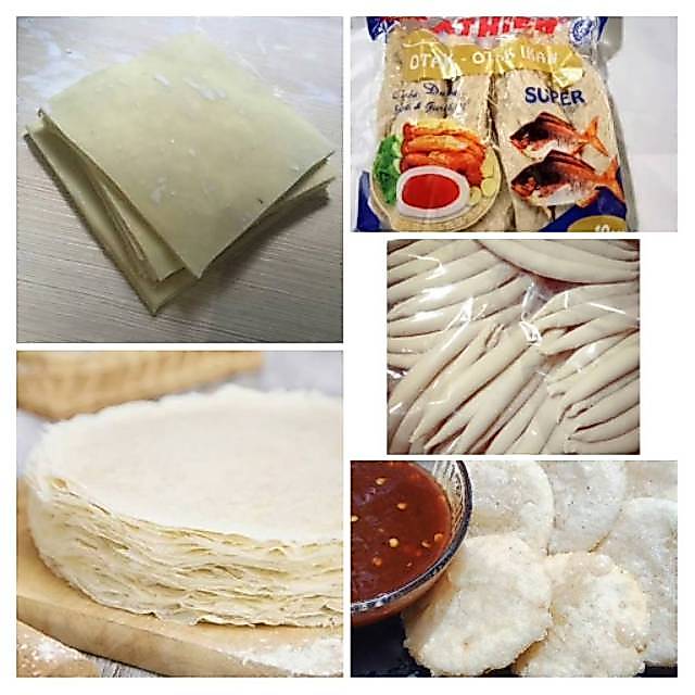 Kulit Pangsit, Kulit Lumpia, Otak Otak, Rujak Cireng, Sotong Mentah per pack