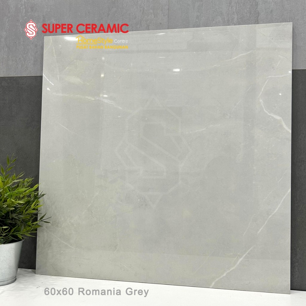 Infiniit 60x60 Granit Lantai Glossy Romania Grey