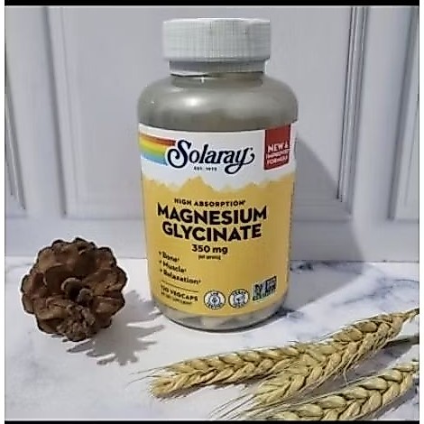 Solaray Magnesium Glycinate 350mg, 120 Vegcaps
