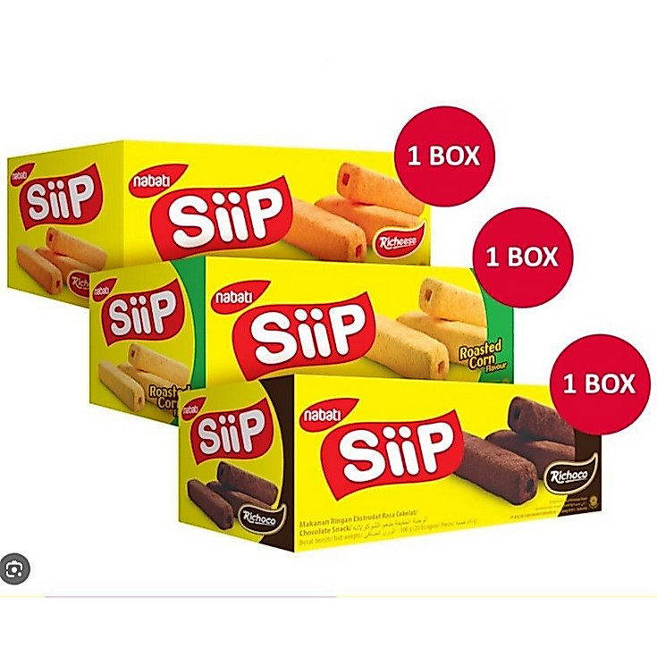 Nabati SIIP 20 x 5 gram - Nabati sip Aneka Rasa - Nabati Siip Dus - Nabati Siip Keju - Jagung Bakar 