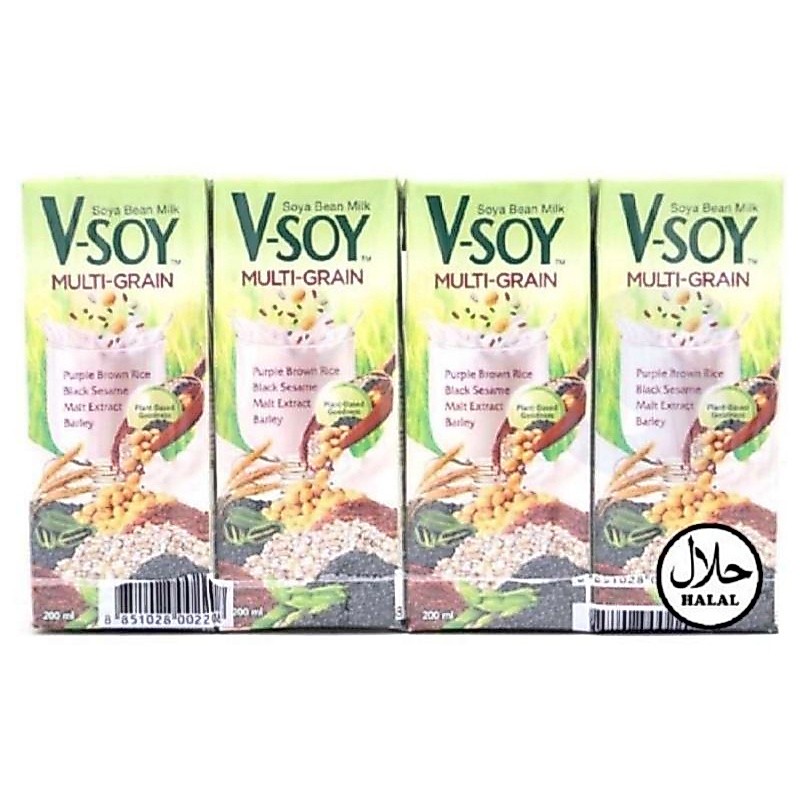 v-soy multi grain 200ml / vsoy / v soy susu kedelai