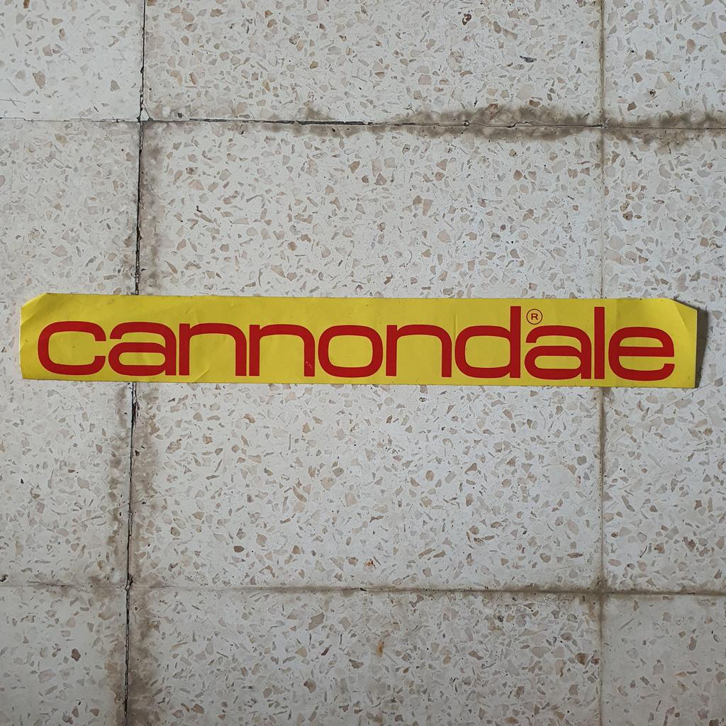 sticker stiker lawas cannondale kuning merah
