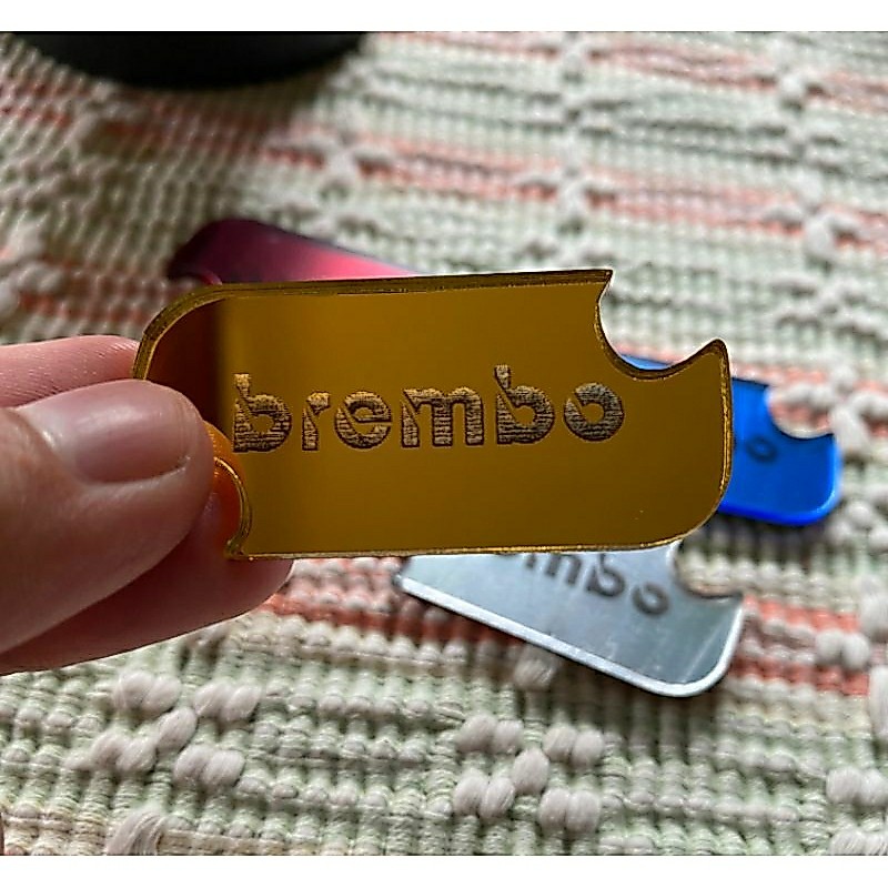Stiker Emblem Akrilik Minyak Rem Honda Beat Brembo