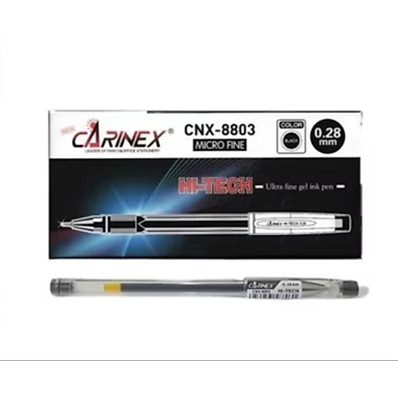 Pena / Pen Gel Hi-tech Carinex 0.28mm Hitam CNX-8803 Eceran