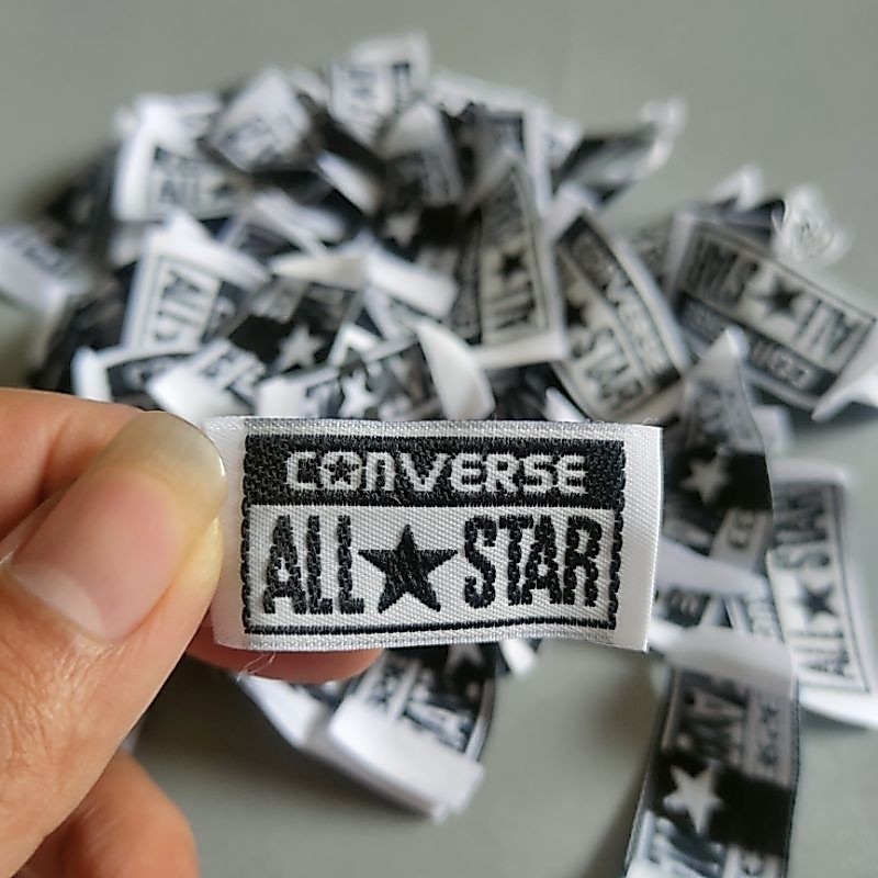 2 Pcs Woven Label Lidah Converse Allstar