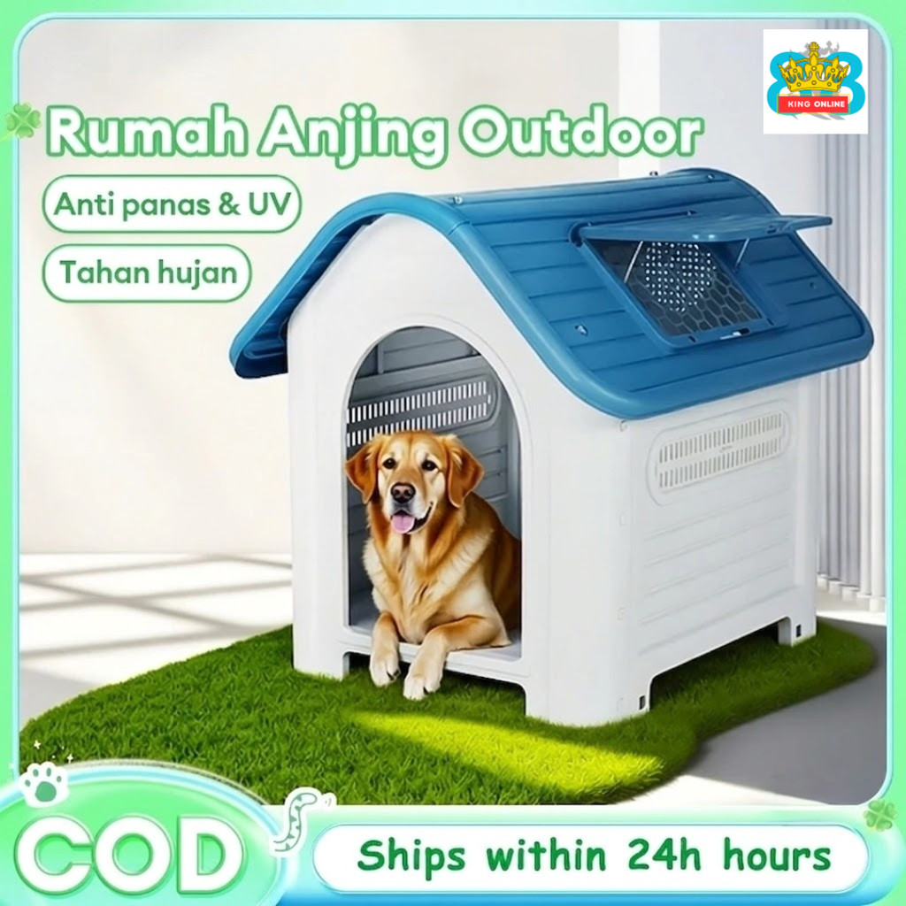 Dog Kennel Large Dog House Outdoor Four Seasons Rainproof Anti Panas & UV