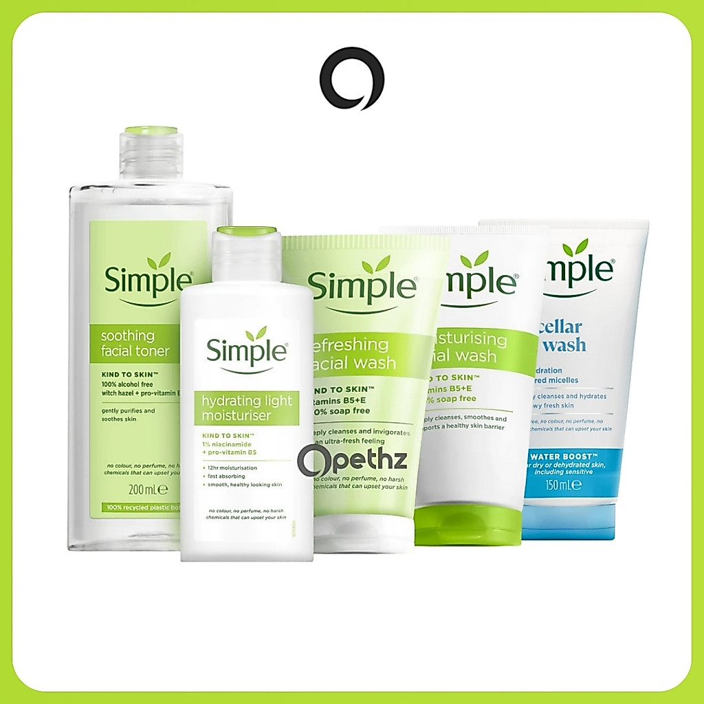 ❰ORIGINAL BPOM❱ SIMPLE Skincare Series - Facial Wash Gel Refreshing | Moisturising | Waterboost Mice
