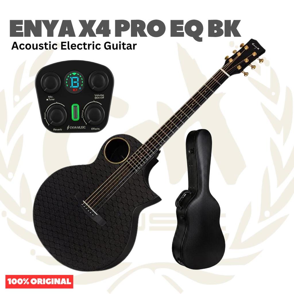 Enya X4 Pro EQ BK Carbon Fiber Acoustic Guitar - Gitar Akustik