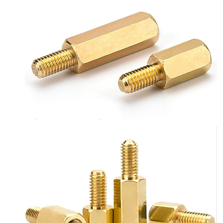 PANGKON PCB KUNINGAN  SPINCER SPICER SPACER M3 DUDUKAN PCB SET BAUT DAN MUR