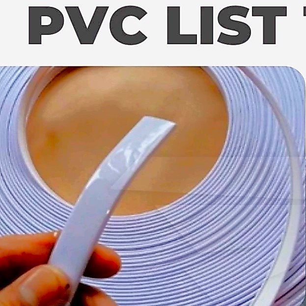 Liss Karet PVC Edging U 12mm Photoblock 12mm 1 Roll 50 Meter Murah PVC U Kaca Cermin Standing Mirror