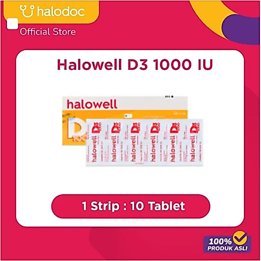 Halowell D3 1000 IU 10 Tablet