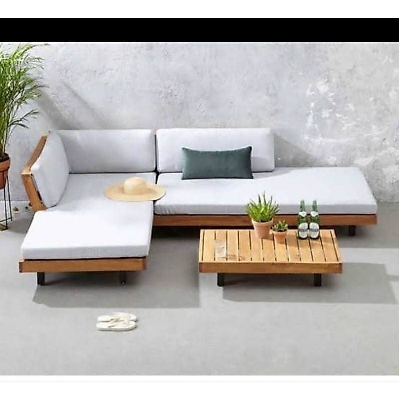 sofa sudut | sofa L | sofa minimalis kayu jati