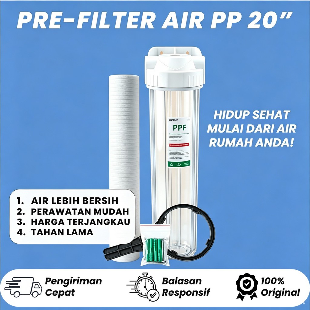 Housing Filter 20 Inch Biru / Transparan