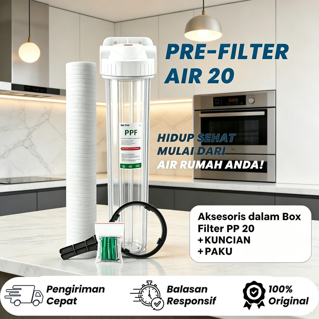 Housing Filter 20 Inch Biru / Transparan