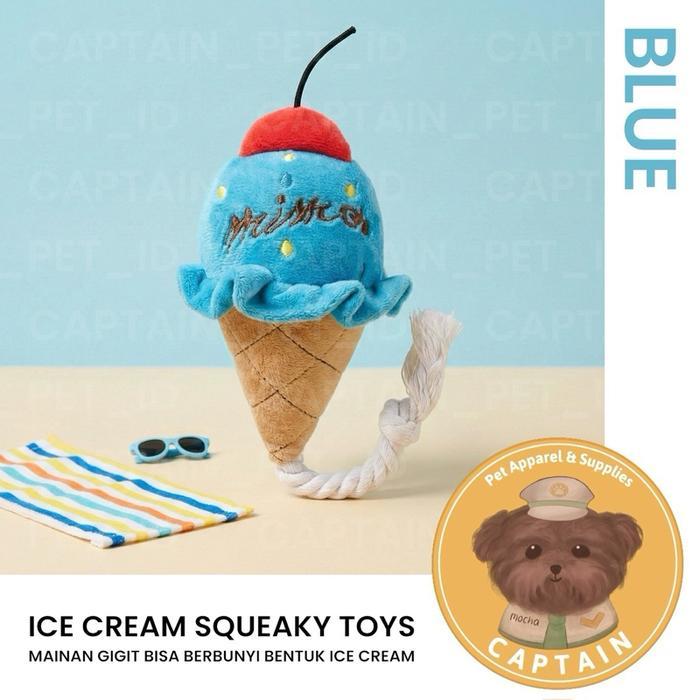 [QQ] SQUEAKY TOYS MAINAN ANJING BENTUK ICE CREAM DOG TOYS LUCU BISA BERBUNYI BICHON POODLE CORGI POM