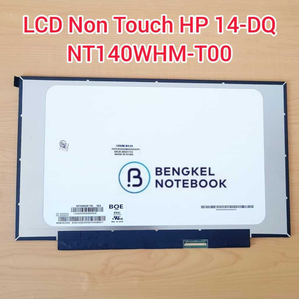 LCD Touchscreen 14.0" Slim 40pin No Kuping HD NT140WHM-T00 NT140WHM-T04 B140XTK02.0 HP Chromebook 14