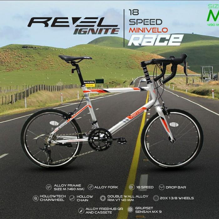 sepeda minivelo revel ignite Race 20 inch 18 speed