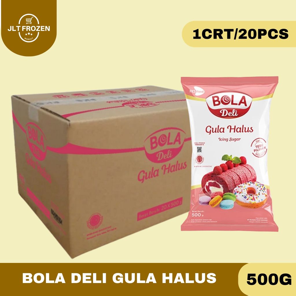 Bola Deli Tepung Gula Halus 500g-1CRT/20PCS / Icing Sugar / Tepung Gula Tebu / Tebu Berkualitas / Gu