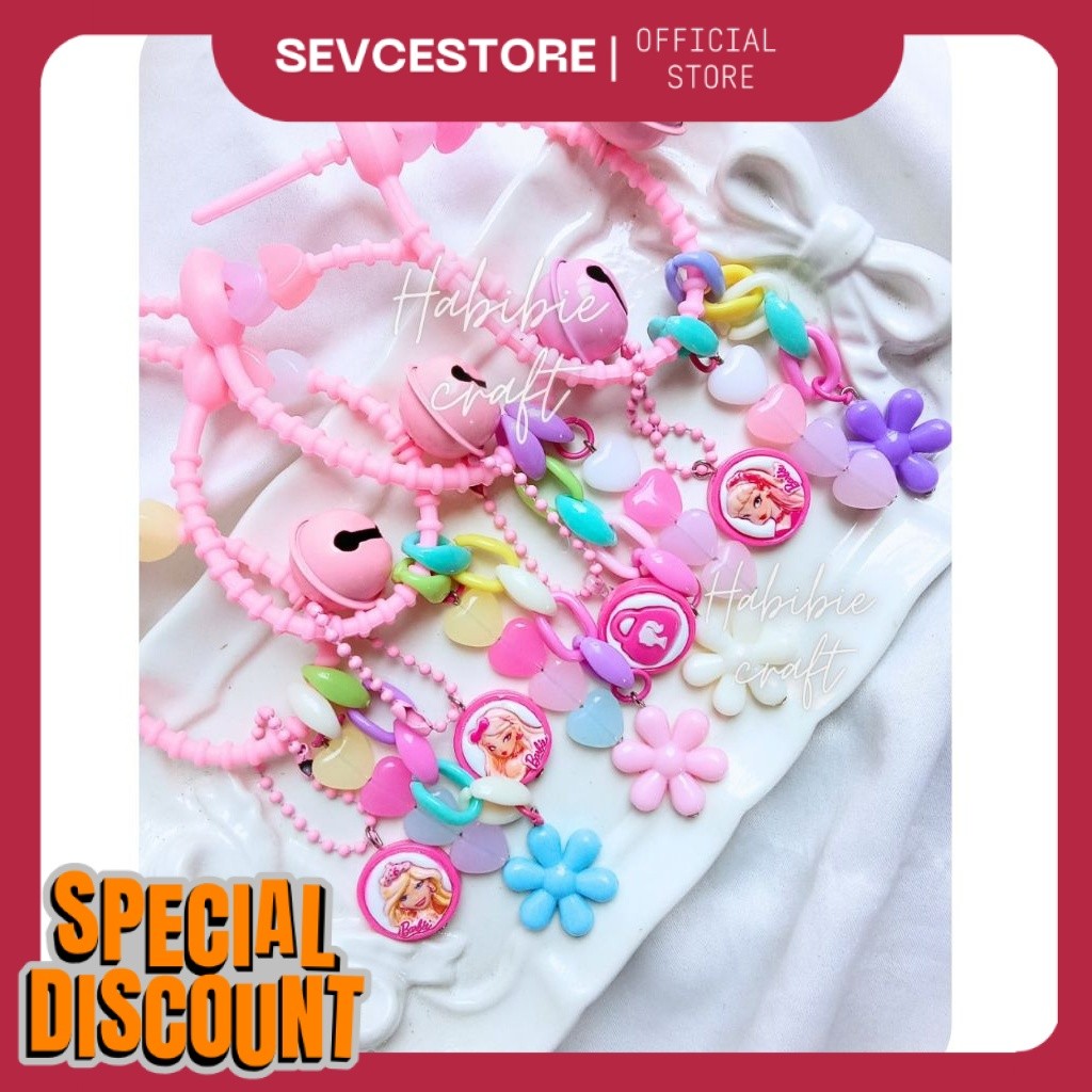Key Chain Barbie Series by Habibie Craft Gantungan Kunci Boneka Tas Handphone Hape HP Pink Purple Im
