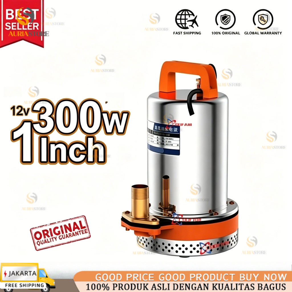 Pompa Celup Kolam AIRLUX DC 12 VOLT Stainless Pompa DC