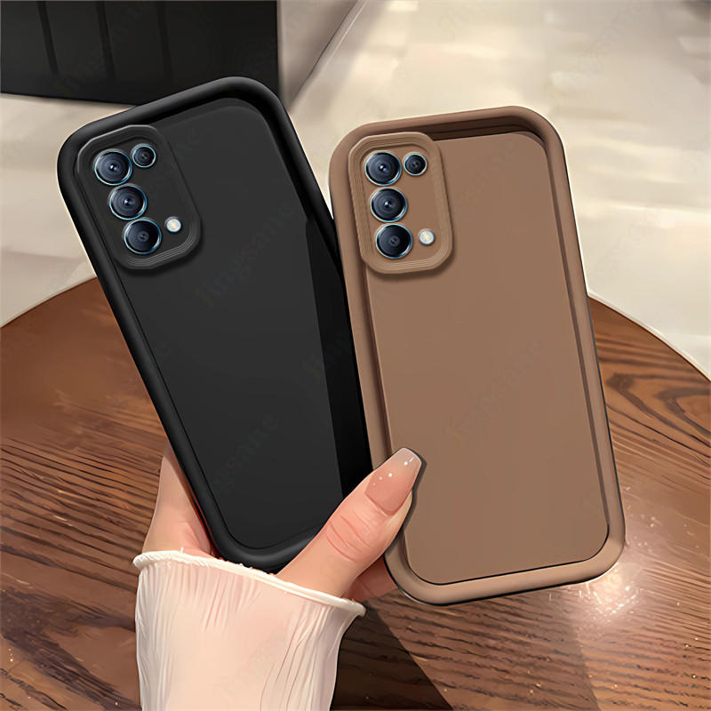 Casing HP OPPO Reno 5/Reno 5 5G/Reno 5 Marvel Edition Belakang Sederhana dari TPU Lembut Berwarna Po