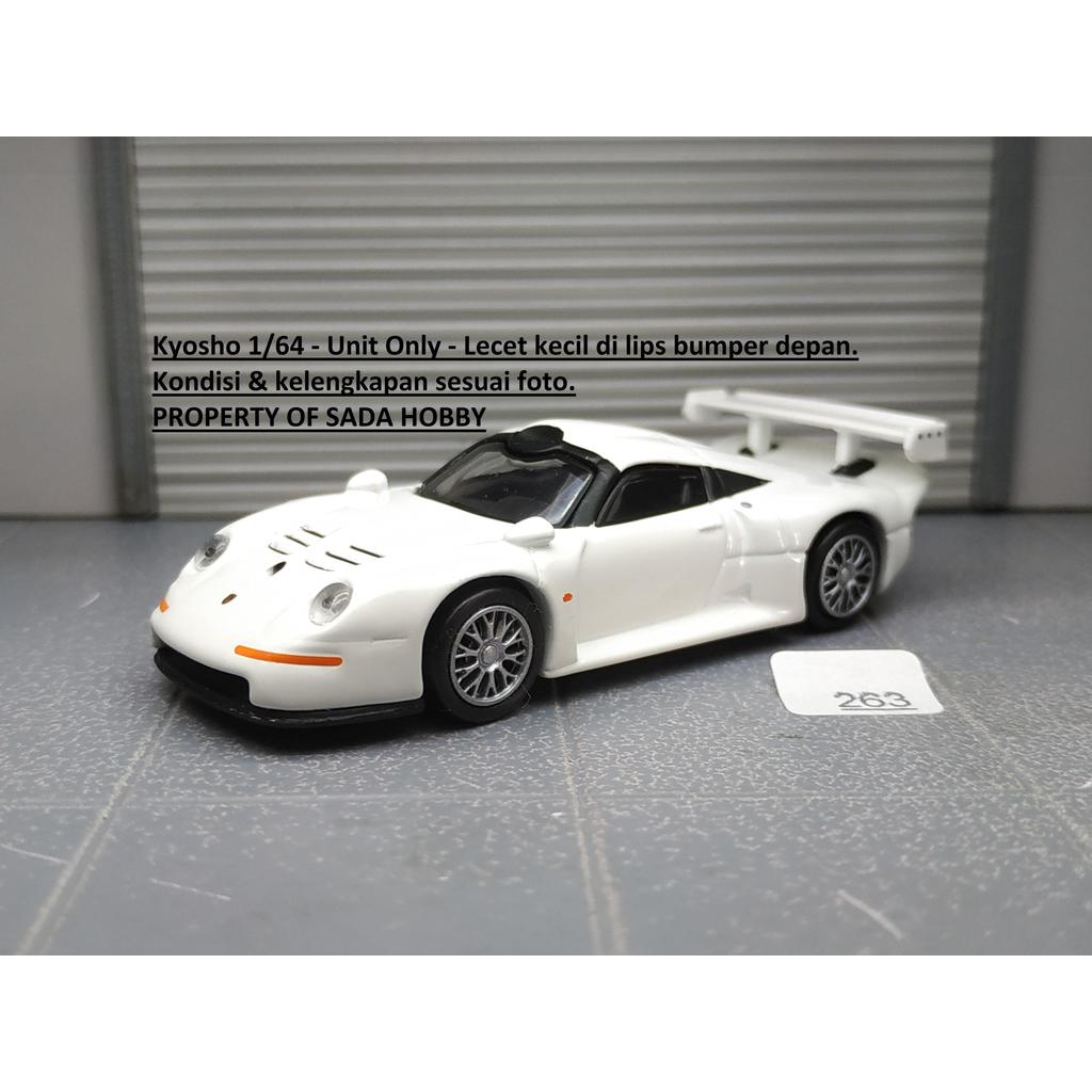 Kyosho 1/64 Porsche 911 GT1 Putih Unit Only