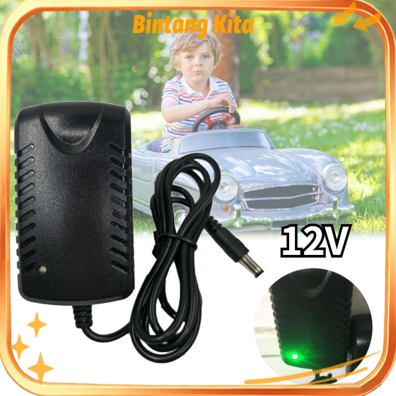 Charger Mobil Mainan 12 Volt Adaptor Mobil Mobilan Charger Aki Mainan Anak Cas