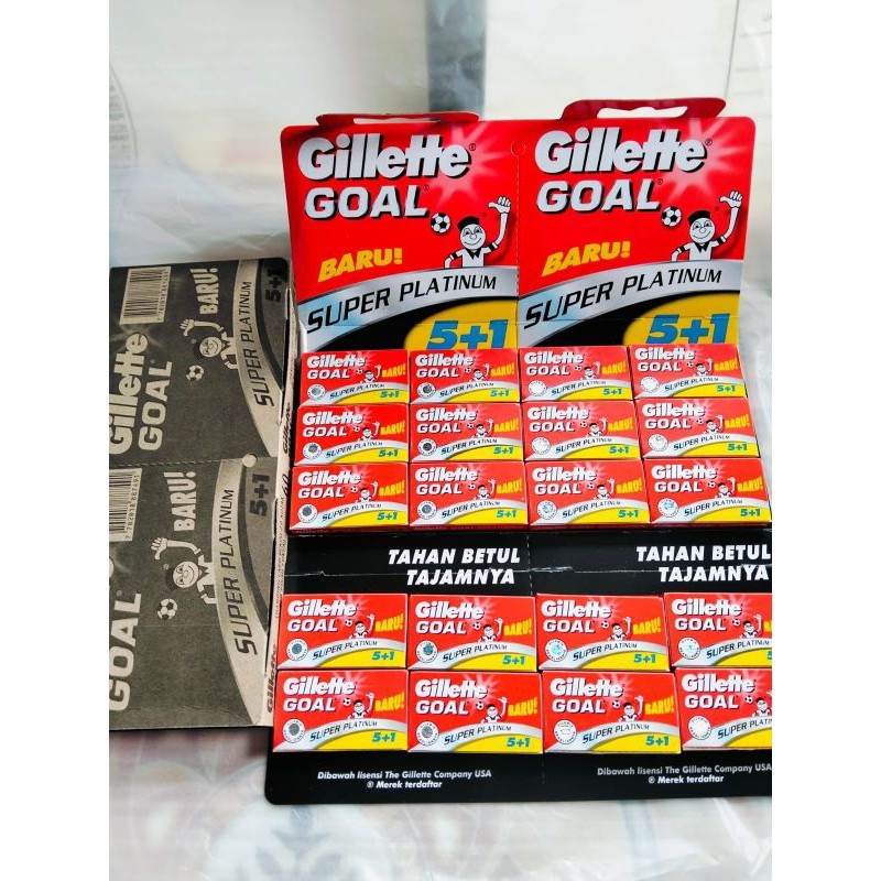 20 PICS [ 1 PAPAN } Gillette Goal 5+1(SATU PAPAN 20 Kotak)