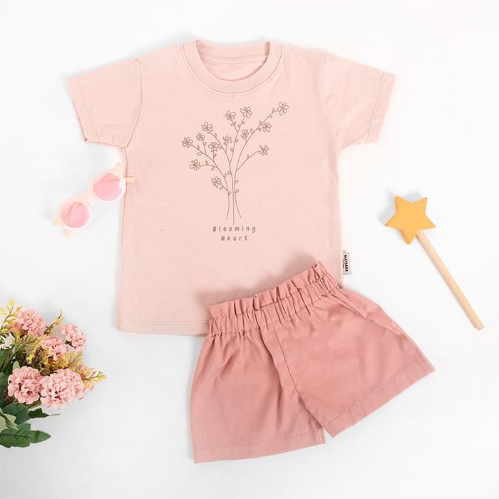 Promo Best Kaos Anak Perempuan Graphic Tee Baju Anak Maysara 1 2 3 4 5 Tahun - CN41-Aqua Haze, 1 Tah