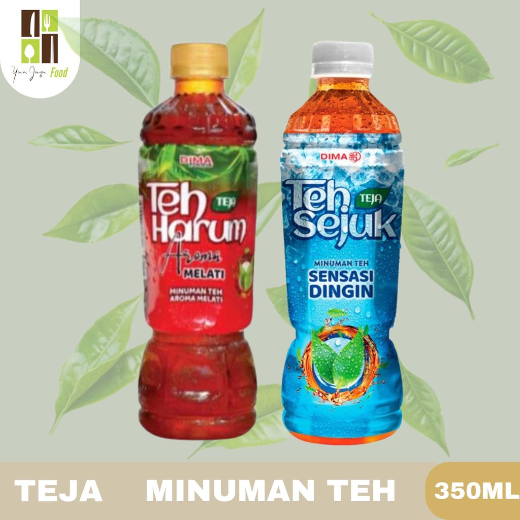 Teja Minuman Teh 350 ML -1PCS / Teh Harum / Teh Sejuk / Teh Aroma Melati / Sensasi Dingin / Teh Ada 