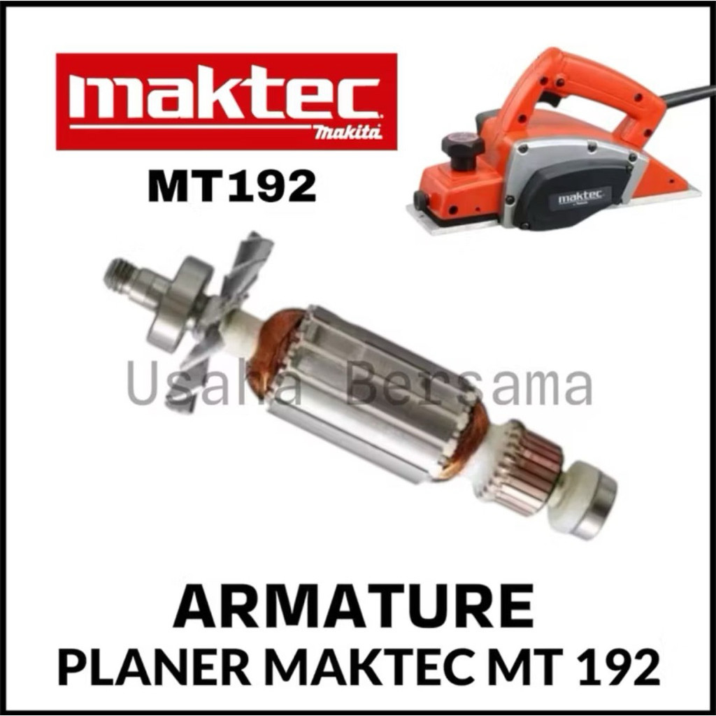 LEMUSHOP Armature For Mesin Planer Maktec MT192 / Angker Dinamo Ketam Maktec MT 192 / Rotor Gulungan