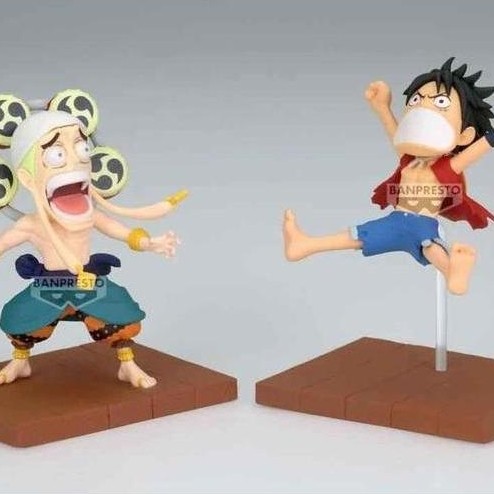 89838 - ONE PIECE WCF LOG MONKEY D LUFFY & ENEL ACTION FIGURE AS2123