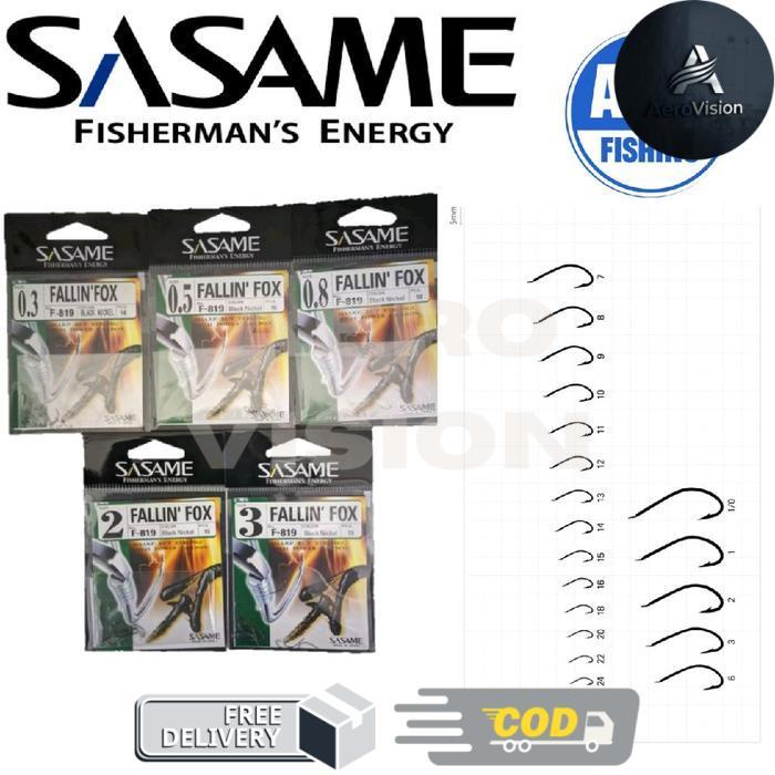Kail Sasame Fallin Fox no 03 05 08 2 3 Hook Pancing micro fishing berkualitas - 0,3