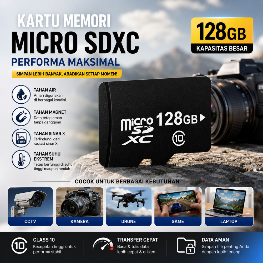 Micro SD Memory Card Universal Kapasitas Tinggi Untuk CCTV HP Dashcam Kamera 32GB 128GB 1TB