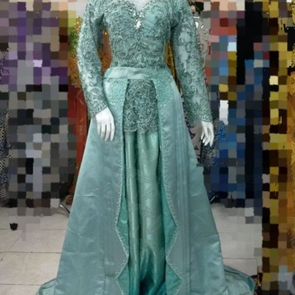 kebaya manten hijau tosca