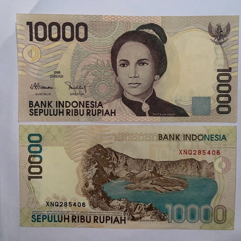 Uang kuno Rp 10000 cut nyakdien tahun 1998