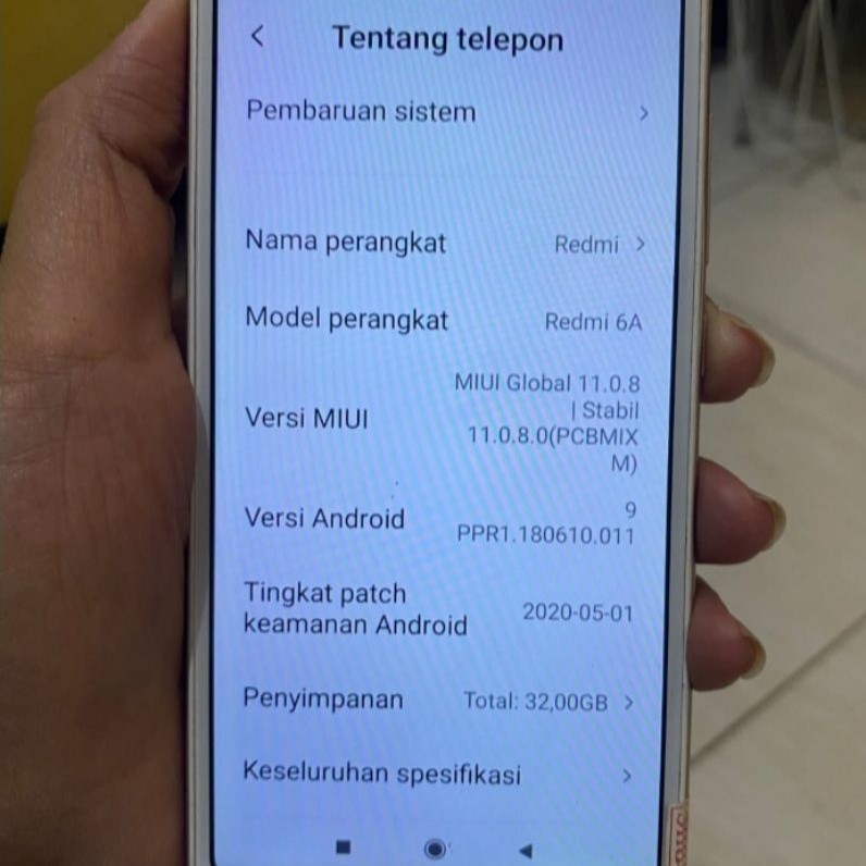 Handphone HP Redmi 6A Ram 3 Memory 32 Second Seken Bekas