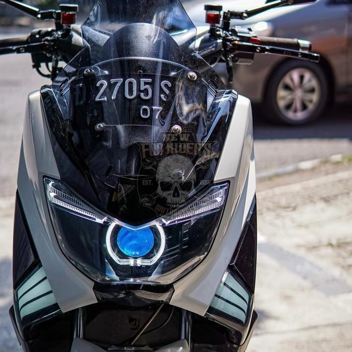 LAMPU DEPAN / HEADLAMP NMAX CUSTOM BILED PROJECTOR YAMAHA NMAX OLD - UPS S500
